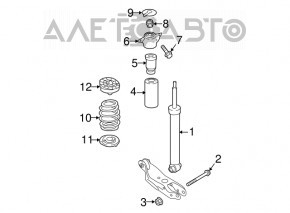 Amortizor spate dreapta Audi A4 B9 17-