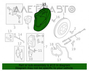 Capacul discului de frână față stânga Audi A5 F5 17-