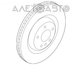 Диск тормозной задний левый Audi A4 B9 17- 300/12мм тип 1