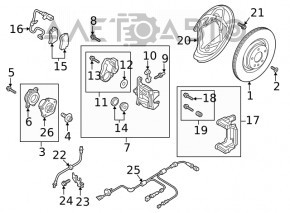 Placă de frână spate dreapta Audi A5 F5 17- 330/22mm