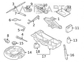 Cheie cu clichet pentru cutia de viteze Audi A4 B9 17-