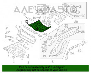 Корыто багажника Audi A4 B9 17- вмятины