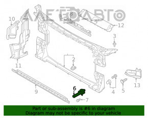 Кронштейн радиатора нижний правый Audi A4 B9 17- 2.0T OEM