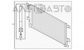 Radiatorul condensatorului de aer condiționat Audi A4 B9 17- 2.0T nou aftermarket