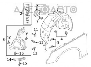 Bara de protecție față stânga spate Audi A4 B9 17-19 nou OEM original