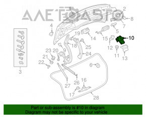 Замок крышки багажника Audi A4 B9 17-