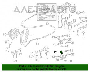 Петля двери нижняя задняя левая Audi A4 B9 17-