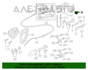 Заглушка ручки двери задней правой Audi A5 F5 17- 5D