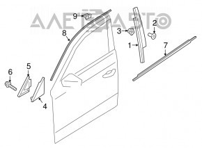 Sticla portiera central fata dreapta Audi A4 B9 17 mat nou original OEM