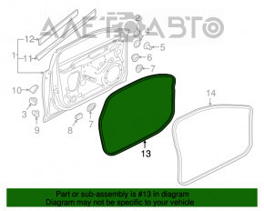 Уплотнитель двери передней левой Audi A4 B9 17-