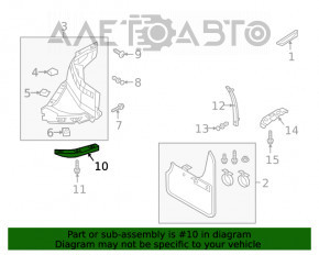 Bara de noroi din față stânga Audi A4 B9 17-19 zgârieturi.