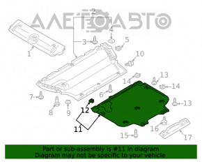 Защита двигателя задняя Audi A4 B9 17-