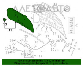 Izolarea capotei Audi A4 B9 17-