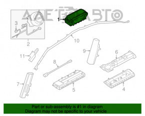 Airbagul de pasager din bordul Audi A4 B9 17-