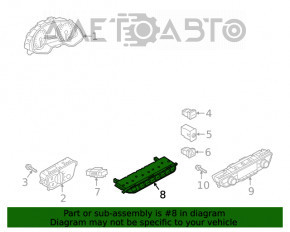 Blocul de butoane de pe panoul frontal Audi A4 B9 17- negru