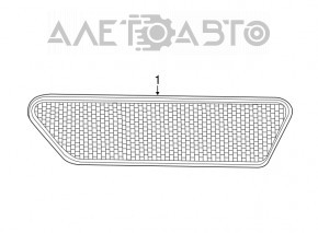 Reflectorul de pe bara de protecție față stânga Audi A4 B9 17-19