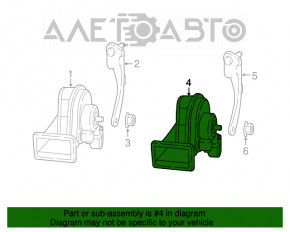 Сигнал high левый Audi A4 B9 17- с кронштейном новый OEM оригинал