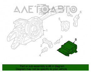 Модуль srs airbag компьютер подушек безопасности Audi A4 B9 17-