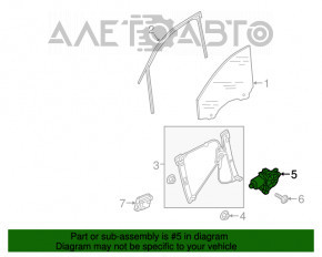 Motorul geamului electric din față stânga pentru Audi A4 B9 17-