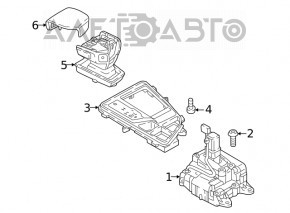 Schimbătorul de viteze pentru cutia de viteze Audi A4 B9 17-