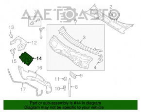 Grila de aerisire a cuptorului Audi A4 B9 17-