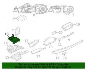 Cutie de buzunar din panoul frontal Audi A4 B9 17-