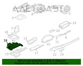 Capacul spațiului picioarelor șoferului Audi A5 F5 17-