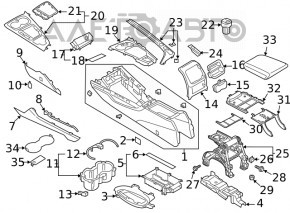 Крепление шифтера КПП Audi A4 B9 17-