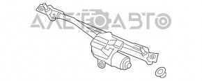 Trapezul de curățare a parbrizului cu motor pentru Audi A4 B9 17-