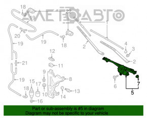 Trapezul de curățare a parbrizului cu motor pentru Audi A4 B9 17-