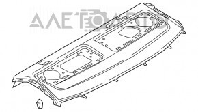 Полка задняя Audi A4 B9 17- черная, Bang and Olufsen, выгорела ткань