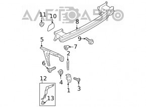 Suport bara spate sub lampa dreapta Audi A4 B9 17 - nou original OEM