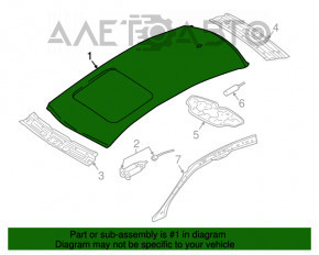 Acoperiș metalic pentru Audi A4 B9 17- sedan, sub trapă, pe caroserie