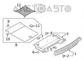 Capacul portbagajului pentru unelte Audi A4 B9 17- zgârieturi