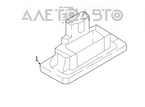 Iluminarea ușii portbagajului dreapta Audi Q5 80A 18- nou OEM original