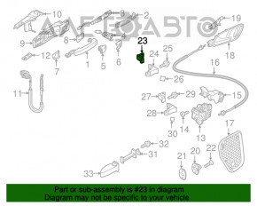 Buclele ușii din față dreapta superioară Audi A3 8V 15-20 4d