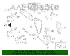 Buclele ușii inferioare din față stânga Audi A4 B9 17-