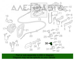 Buclele ușii inferioare din față dreapta Audi A4 B9 17-