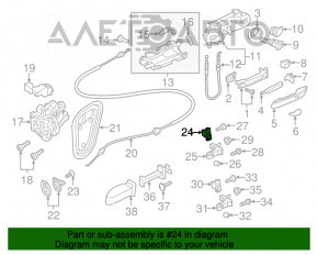 Buclele ușii din spate stânga superioară VW Atlas 18- OEM nou original