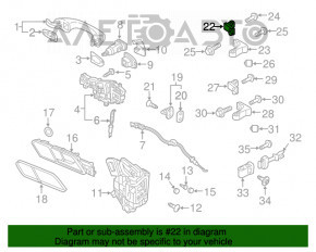 Buclele ușii din spate dreapta superioară Audi A4 B9 17- OEM original nou