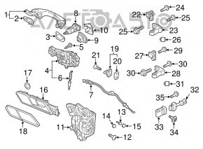 Balama usi sus fata dreapta Audi A4 B9 17 - nou original OEM