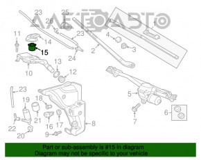 Filtrul rezervorului de spălare a parbrizului Audi Q7 4L 10-15 nou OEM original