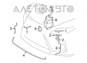 Furtunul de spălare a farurilor asamblat pentru Lexus RX350 RX450h 16-22, nou, original