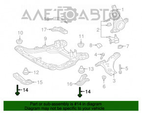 Șuruburile de fixare a suportului de suspensie frontală 4 buc Toyota Camry v50 12-14 usa 142mm