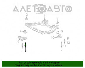 Șuruburile de fixare a suportului de suspensie frontală, 4 bucăți, Lexus RX350 RX450 10-15, 150 mm