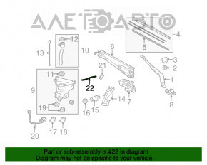 Furtunul de spălare a parbrizului pentru Toyota Prius 2004-2009