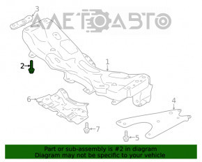 Şuruburile de fixare a suportului frontal al subramei, 4 bucăţi, Subaru Forester 19- SK 115mm