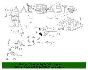 Balamalele capotei din fata dreapta 4 buc Lexus GS300 GS350 GS430 GS450h 06-11