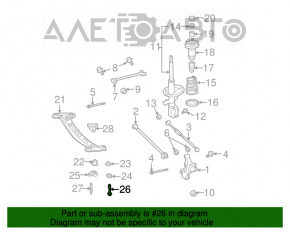 Șuruburile de fixare a suportului de spate 2 bucăți Toyota Camry v40 85mm