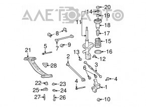 Șuruburile de fixare a suportului de spate 2 bucăți Toyota Camry v40 85mm